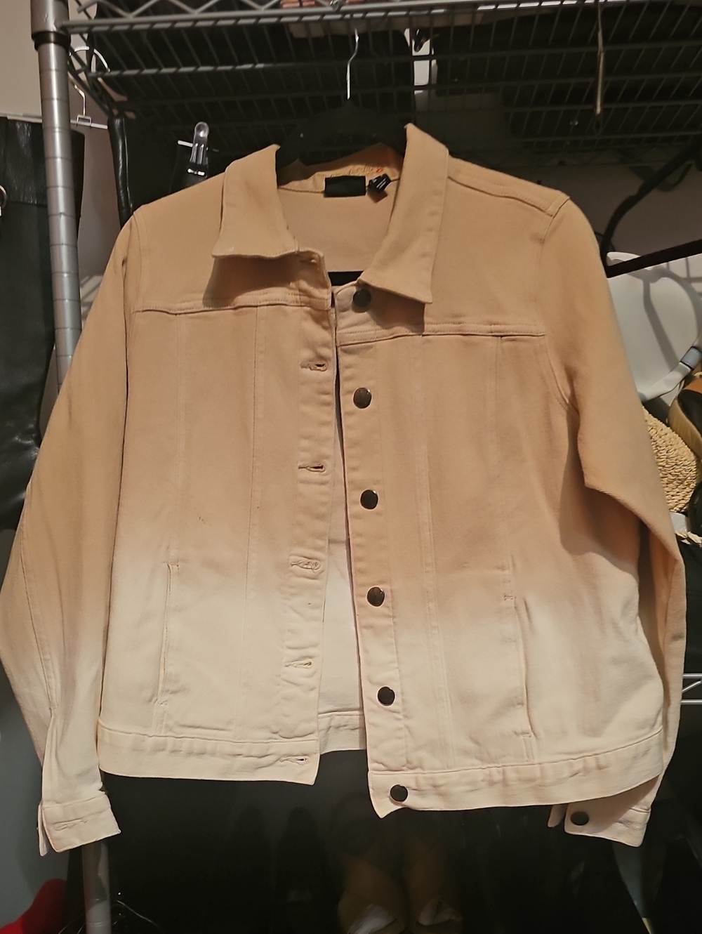 Women with Control Beige Ombre Jean Jacket